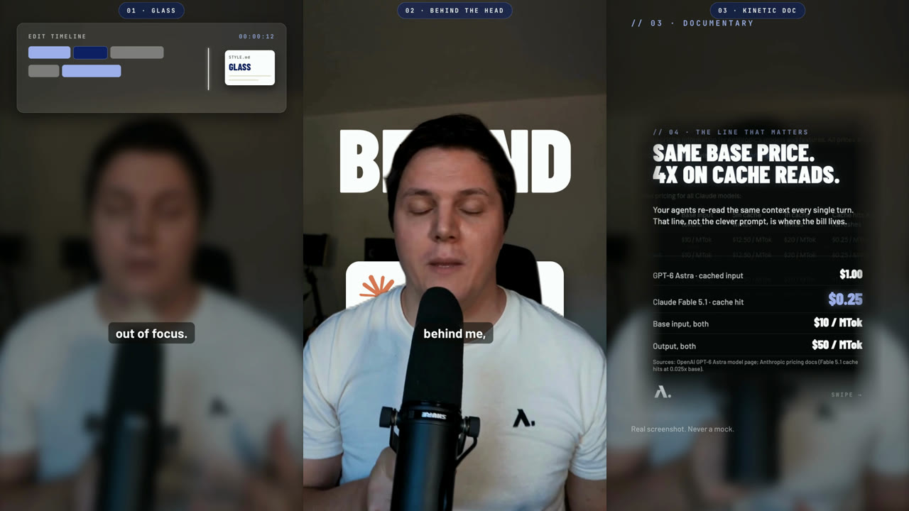Glass HUD, Behind the Head and Kinetic Doc on the same talking-head take
