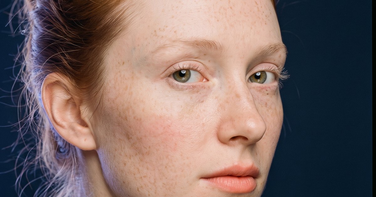 8K AI realism hero portrait from the FRECKLES pack