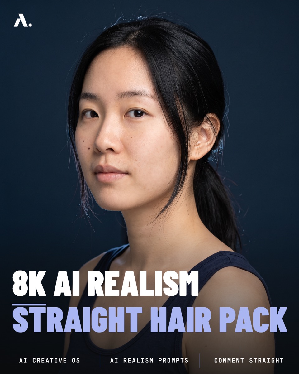 8K AI realism hero portrait from the STRAIGHT pack